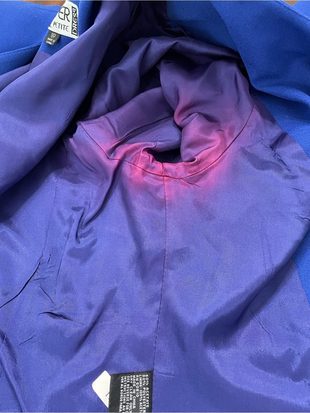 Kasper for A.S.L women’s two piece skirt suit size 8 Petite. Royal blue - Picture 11 of 11